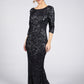 Full Length Midnight Navy Sequin Dress