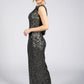 Cowl Back Sequin Dress in Burnt Sage