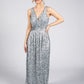 Silver Sequin Full Length Dress