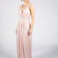 Blush Pink Sequin Full Length Dress