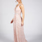 Blush Pink Sequin Full Length Dress