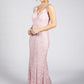 Pink Lace Evening Gown