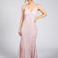 Pink Lace Evening Gown