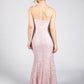 Pink Lace Evening Gown