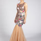 Gold & Champagne Floral Pattern Dress