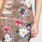 Gold & Champagne Floral Pattern Dress