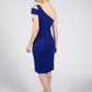 Navy One Shoulder Fitted Dress