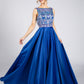 Royal Blue Geo Embroidered Gown