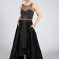 Black Beaded Bodice Gown