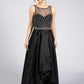 Black Beaded Bodice Gown