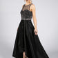 Black Beaded Bodice Gown