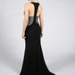 Black Plunging Neckline Dress