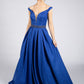 Royal Blue Patterned Ballgown