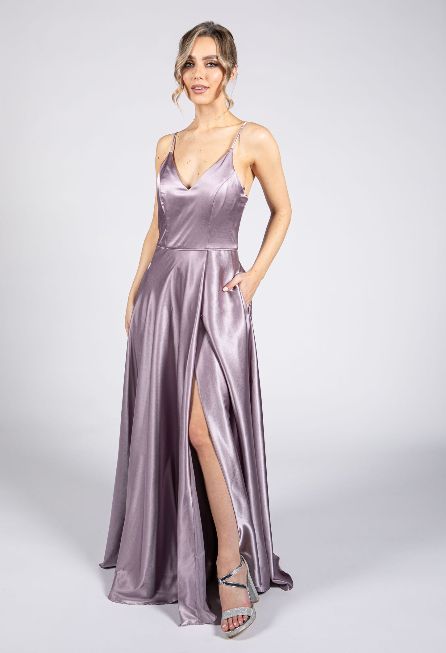 Wild Heather Satin Gown