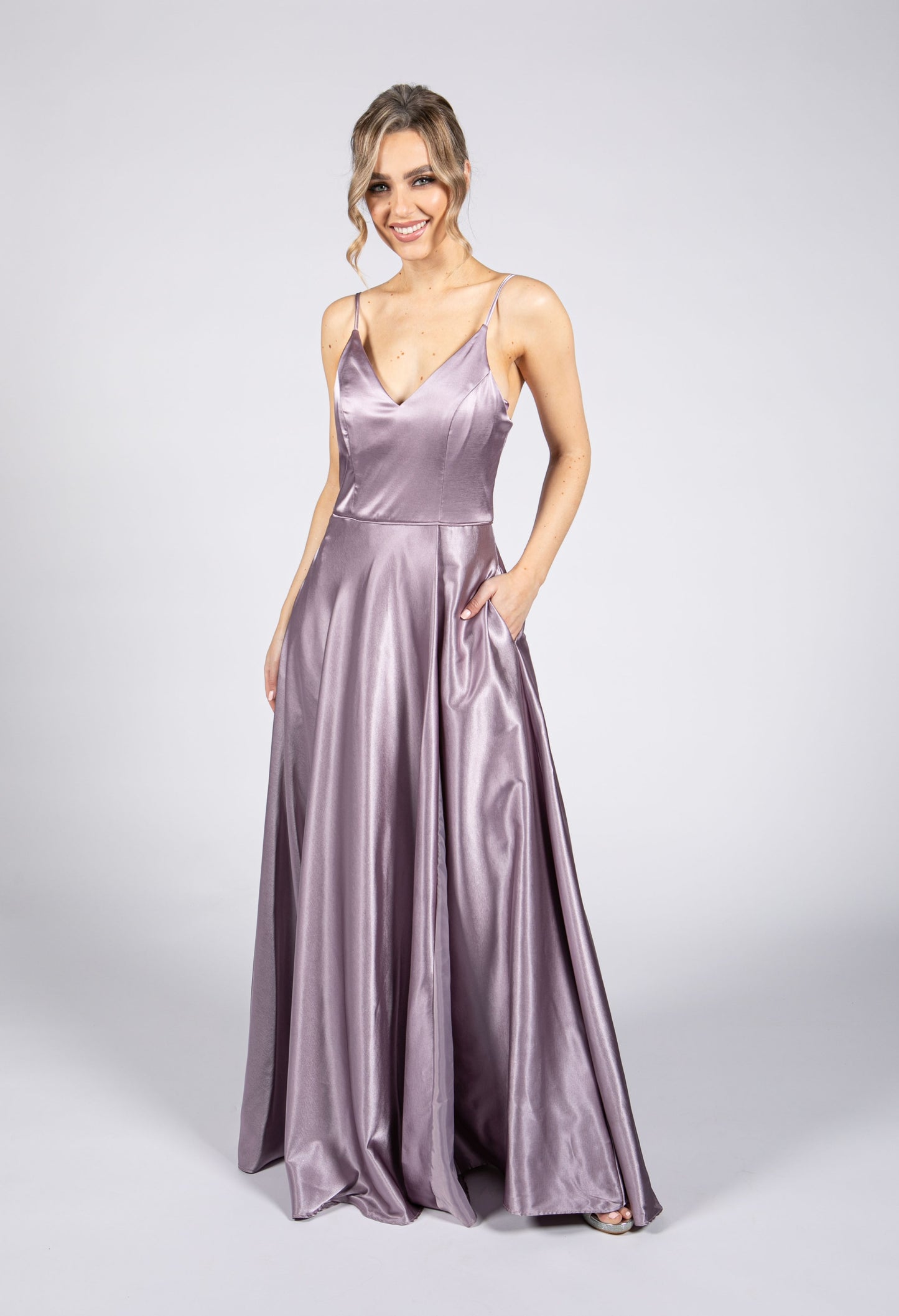 Wild Heather Satin Gown