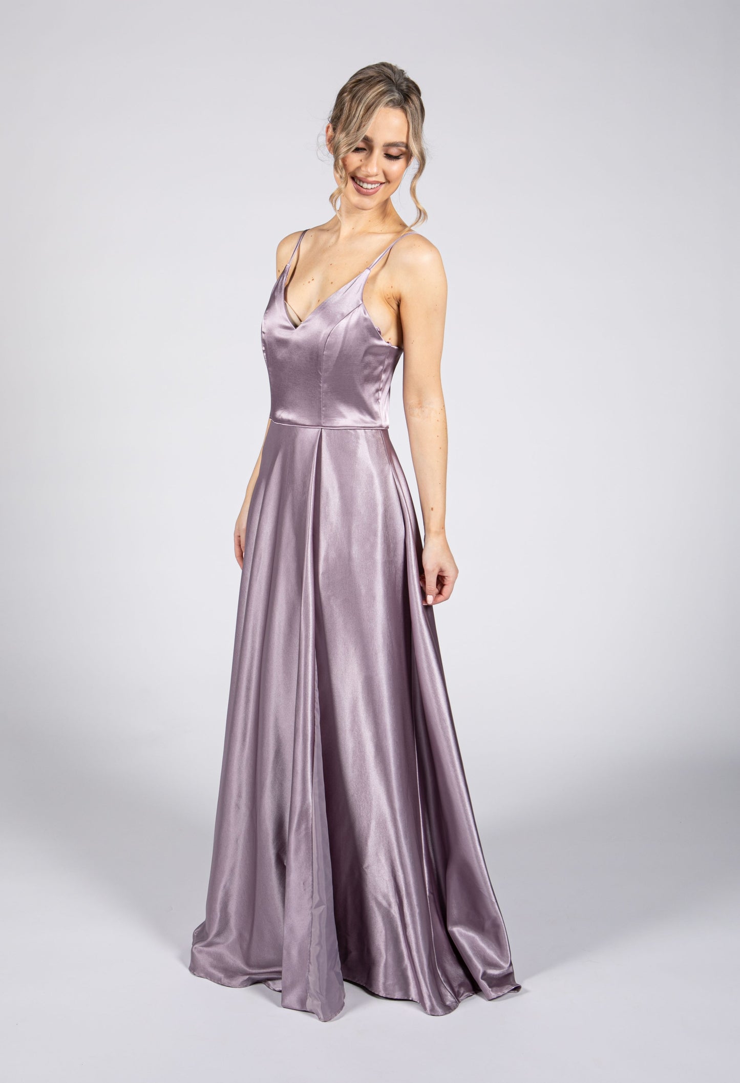 Wild Heather Satin Gown