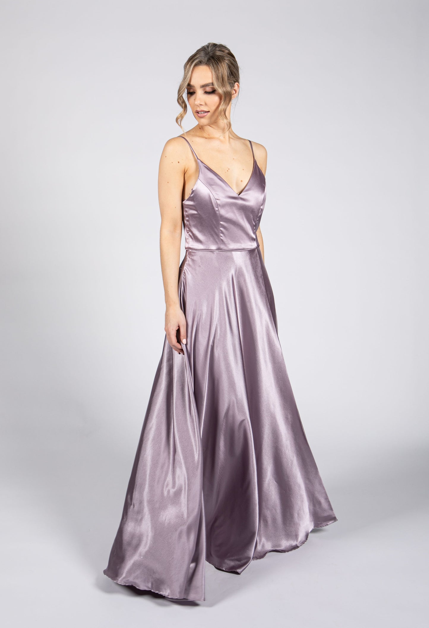 Wild Heather Satin Gown