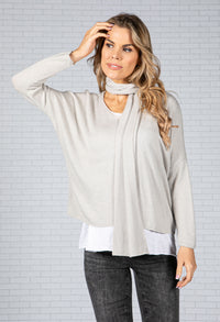 Soft Knit with Scarf and Cami