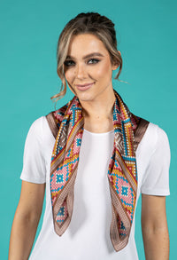 Geometric Square Print Scarf