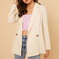 Button Blazer in Latte