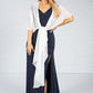 White Chiffon Shoulder Wrap