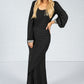 Black Diamante Trim Gown