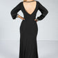 Black Diamante Trim Gown