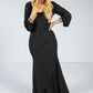 Black Diamante Trim Gown