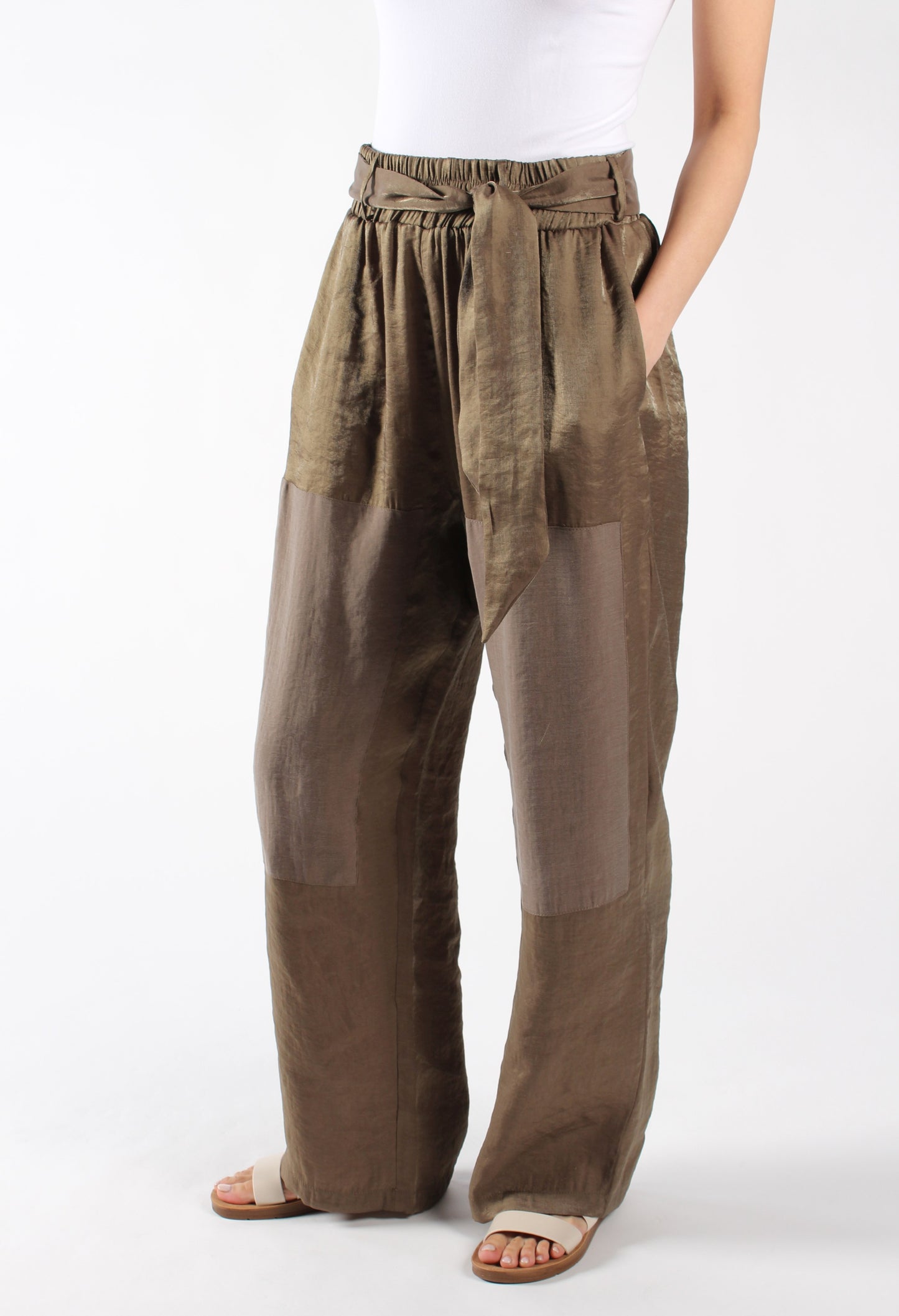 Dark Olive Contrast Trousers