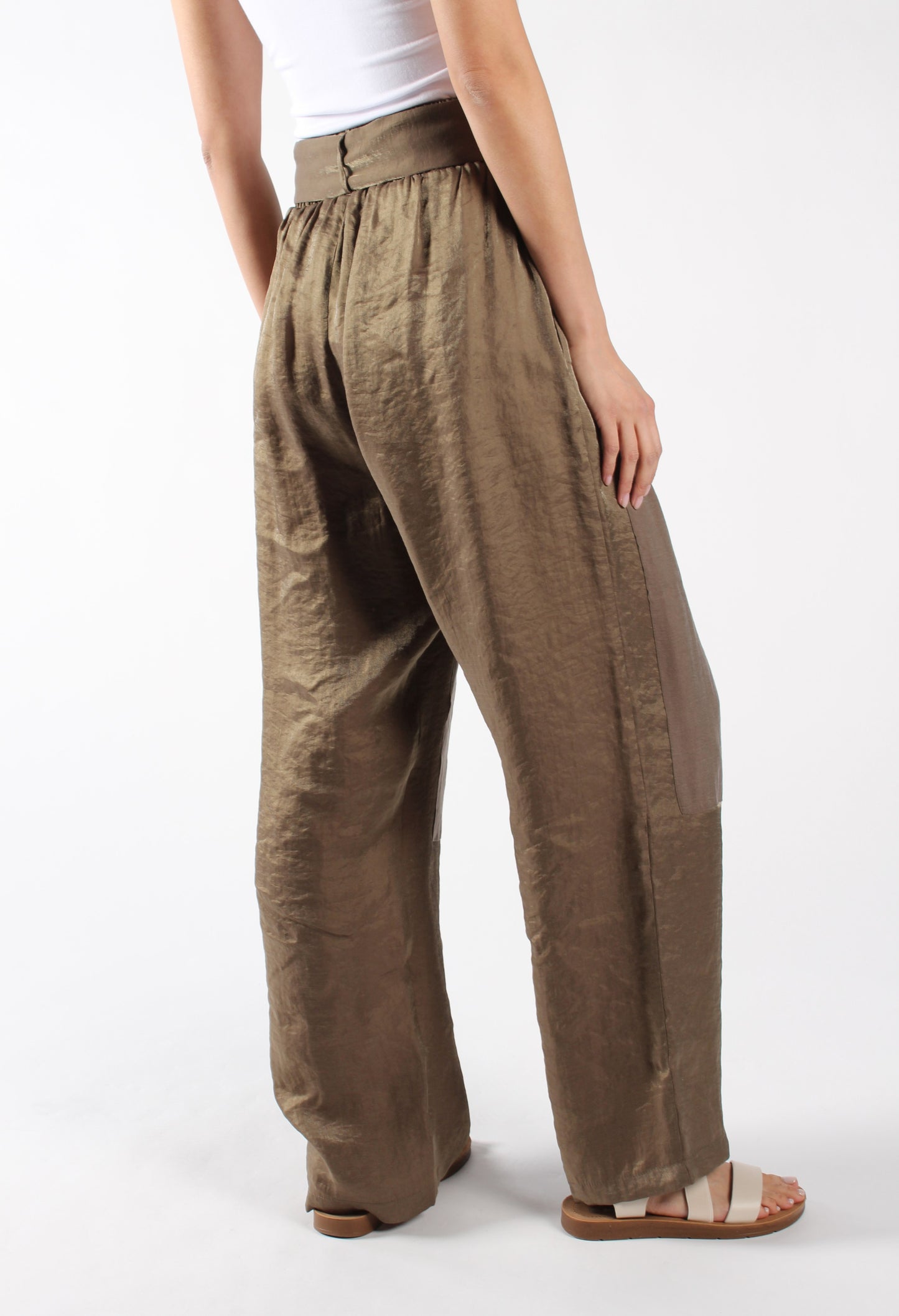 Dark Olive Contrast Trousers