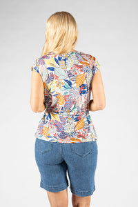 Tropic Palm Print Top