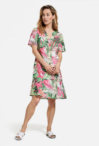 Pure Linen Print Dress