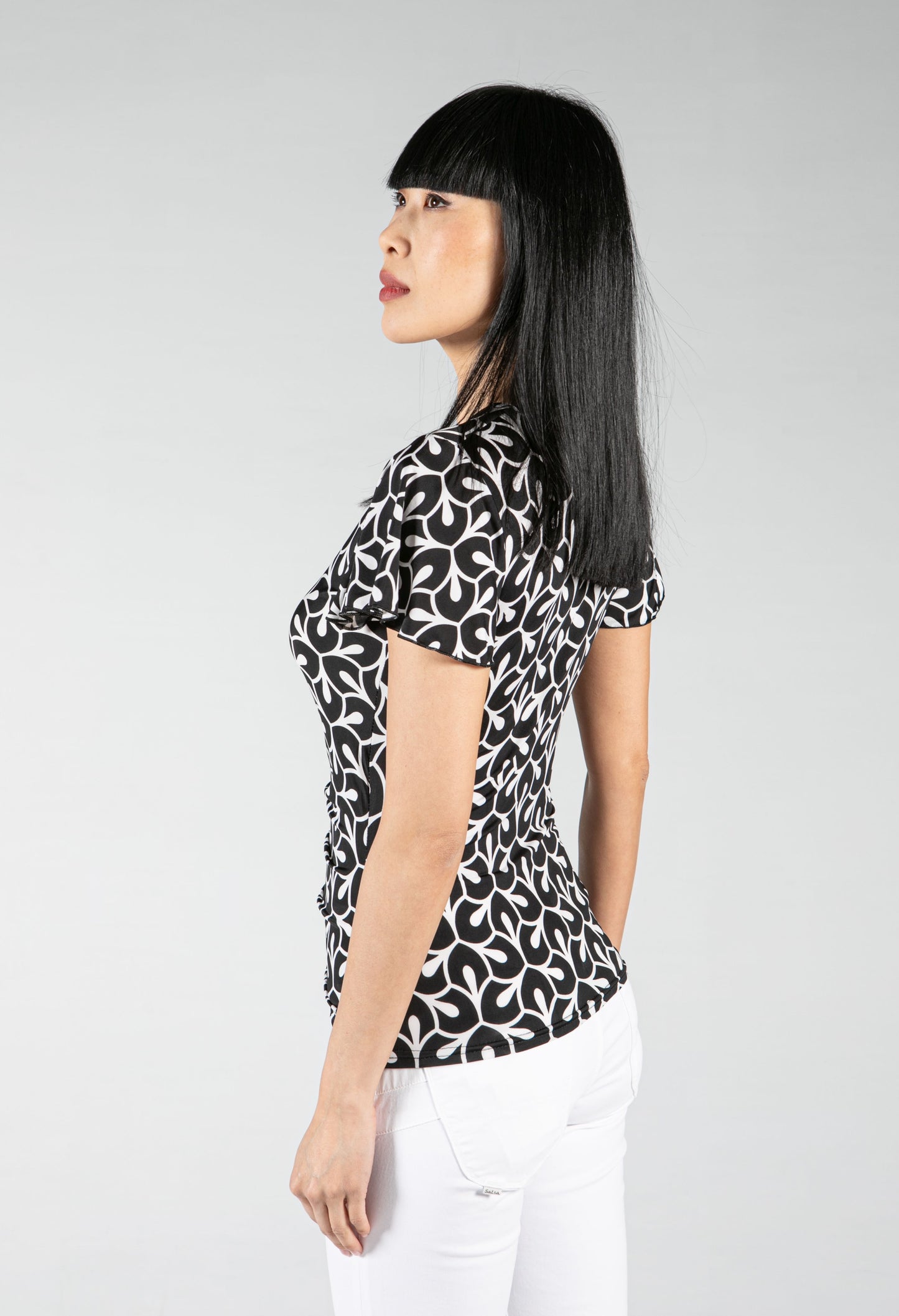 Silky Feeling Printed Top