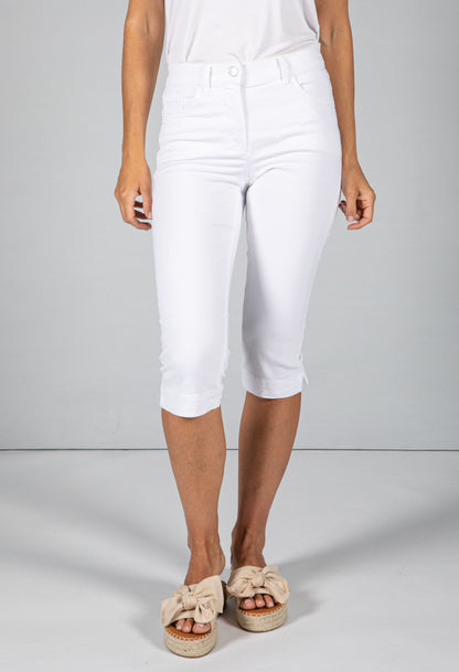 Alabaster White Capri Jeans