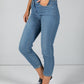 Best4me Five-Pocket Cropped Jeans in Light Denim