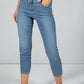 Best4me Five-Pocket Cropped Jeans in Light Denim