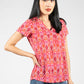 V-Neck Printed Top-1