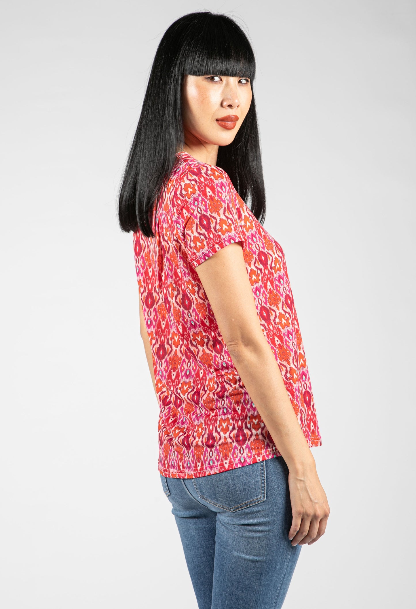 V-Neck Printed Top-1