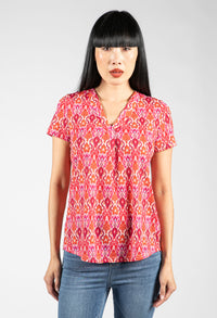 V-Neck Printed Top-1