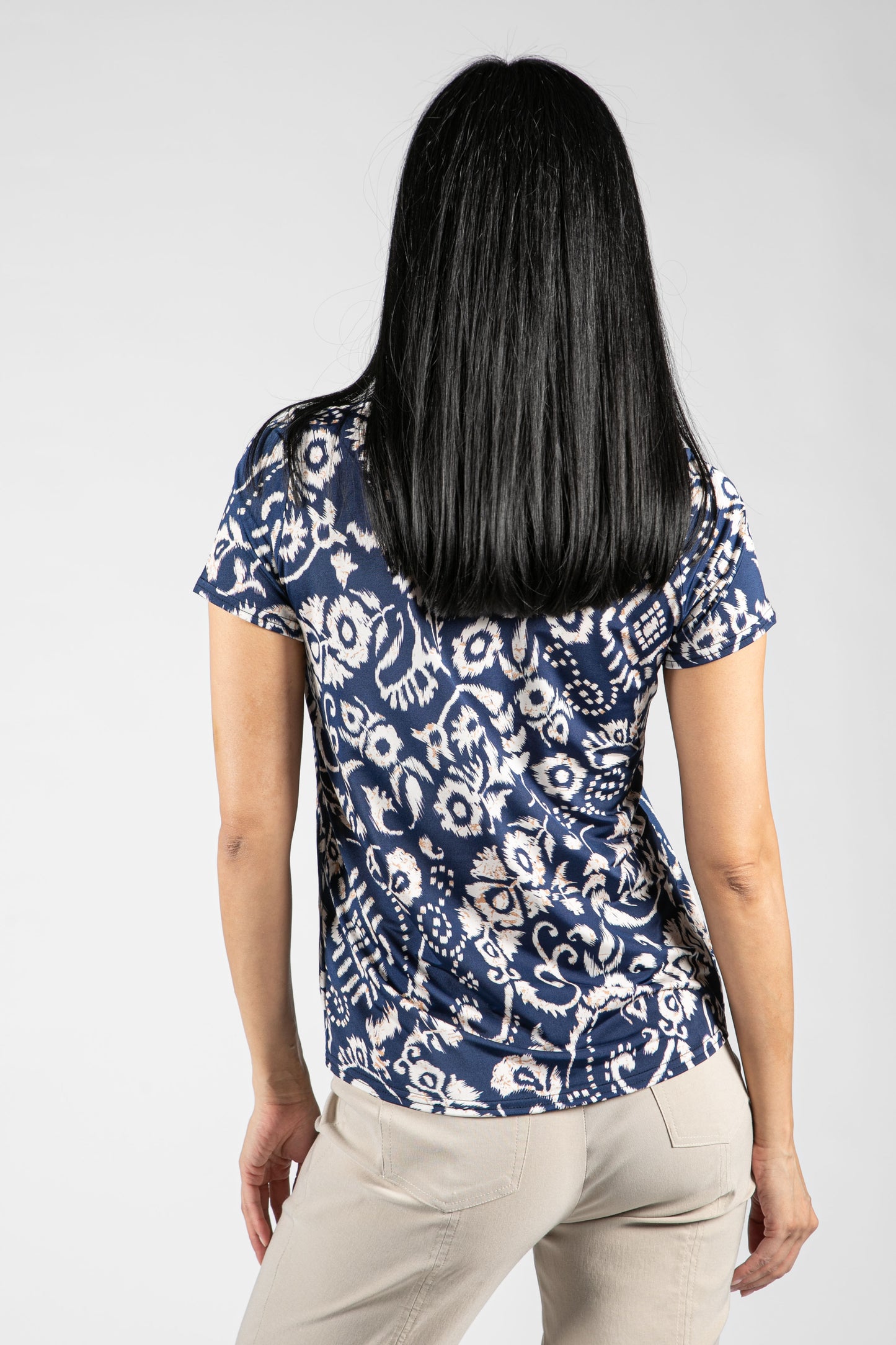 Royal Blossom Print Top