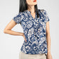 Royal Blossom Print Top