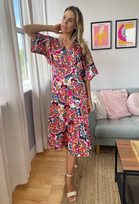 Paisley Pop Midi Dress