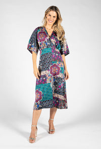 Paisley Pop Midi Dress