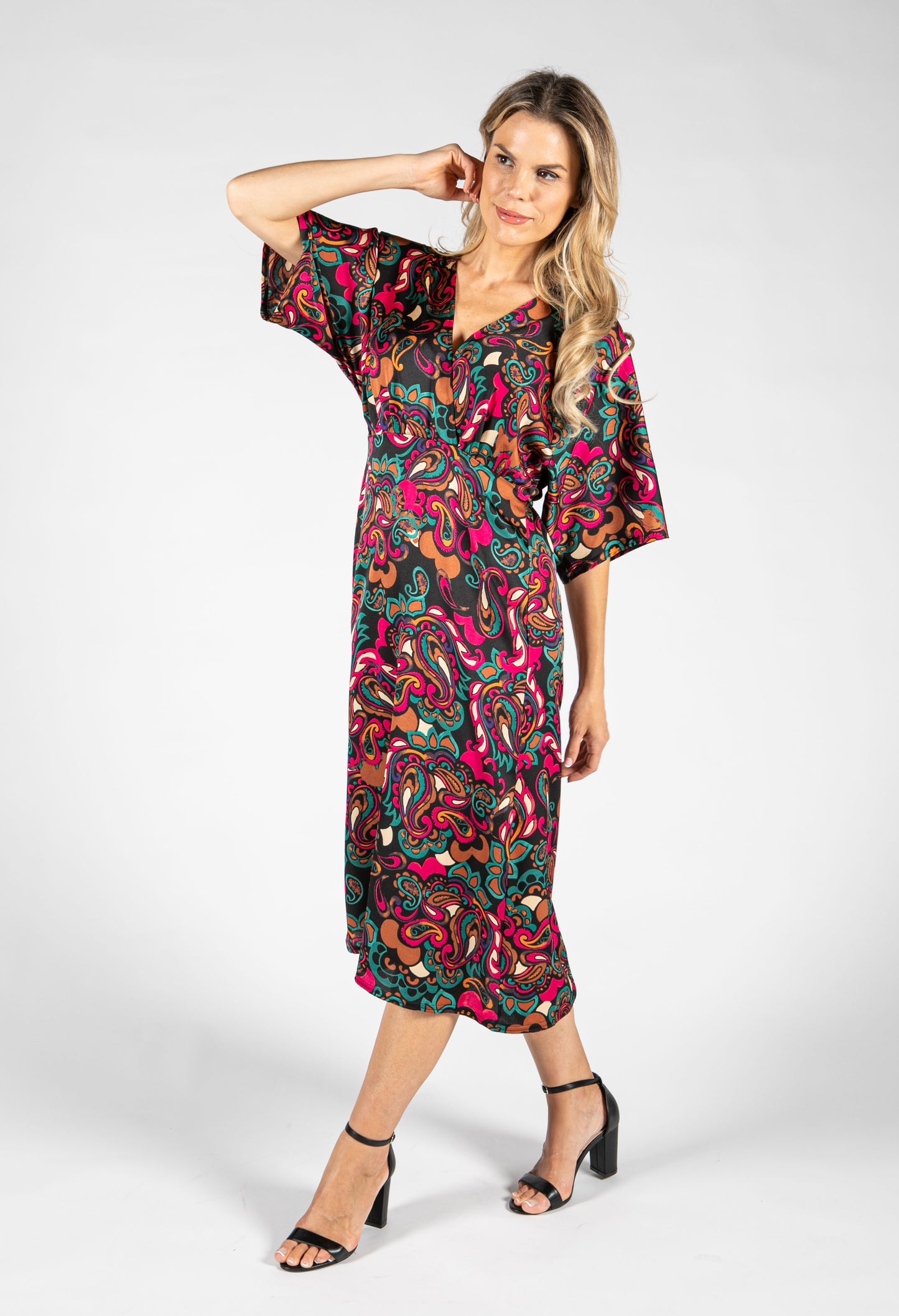 Paisley Pop Midi Dress