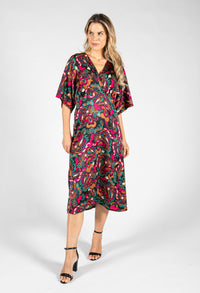 Paisley Pop Midi Dress