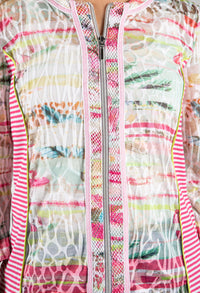 Printed Zip Up Top