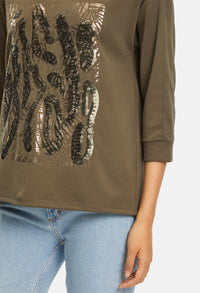 Sequin Printed Top