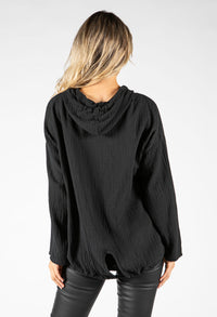 Textured Hooded Cardi