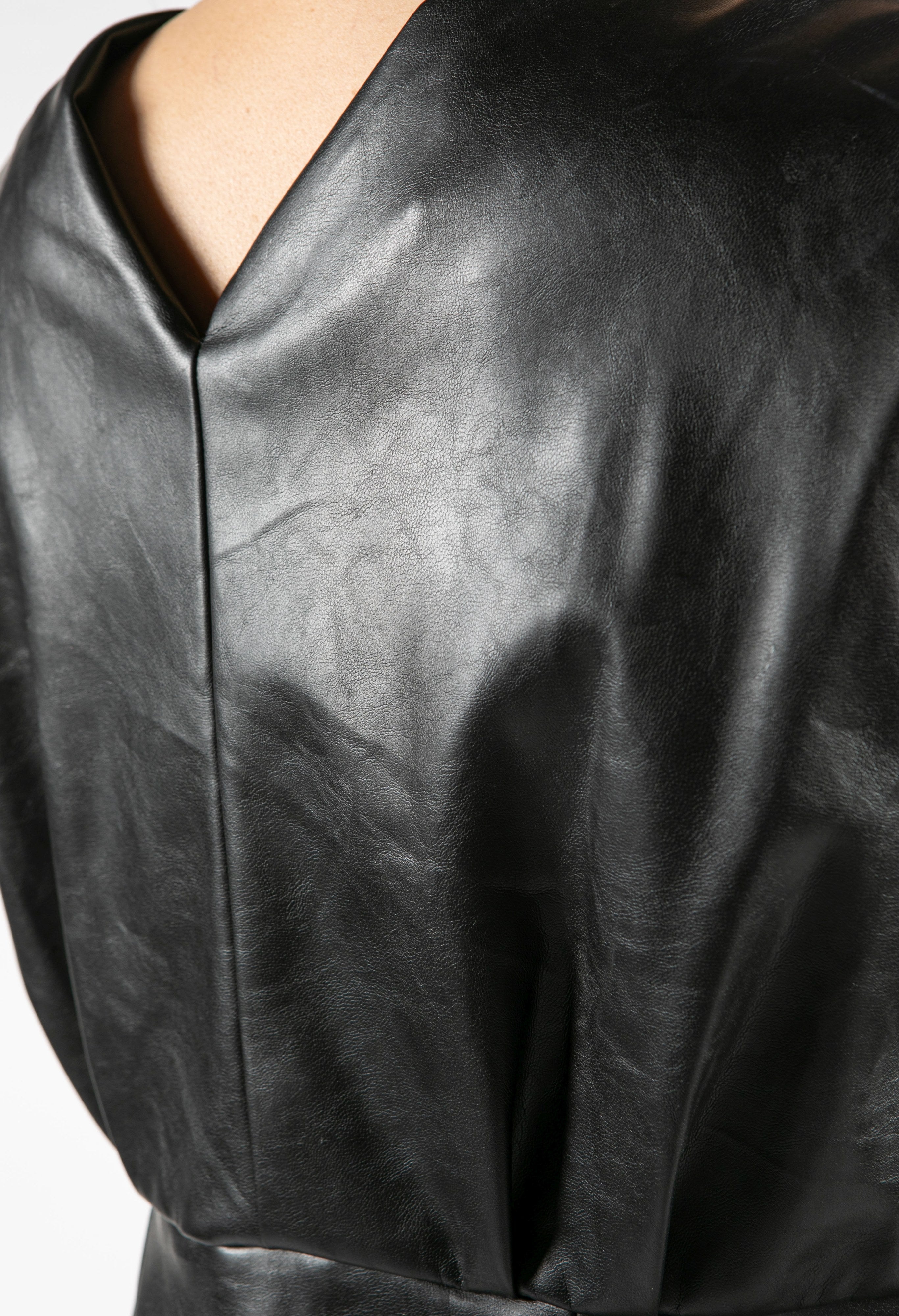 The Trend Room Leather Look Dress in Black Pamela Scott