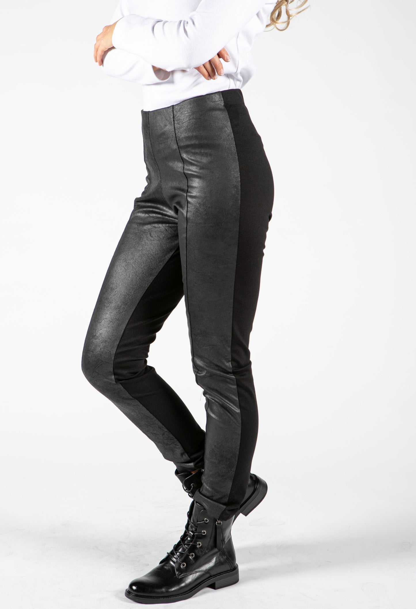 Leather Paneled Leggings